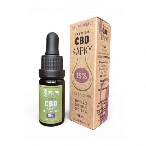 CBD kapky 15%  Full Spectrum – 100% olej ze semen konopí setého
