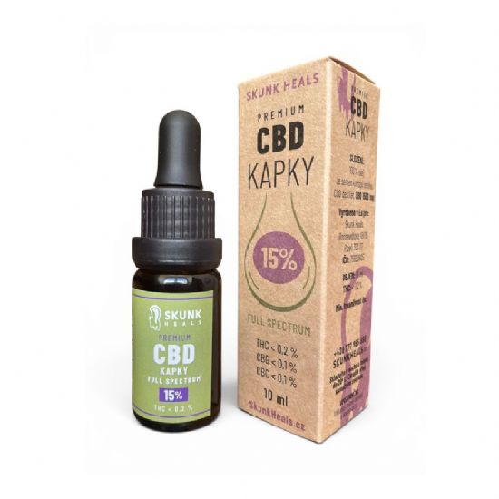 CBD kapky 15%  Full Spectrum – 100% olej ze semen konopí setého