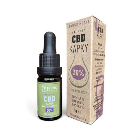 CBD kapky 30%  Full Spectrum – 100% olej ze semen konopí setého