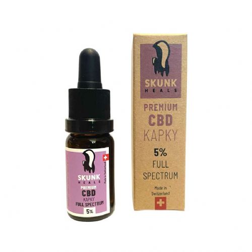 CBD kapky 5% - 100% olej z loupaných konopných semínek