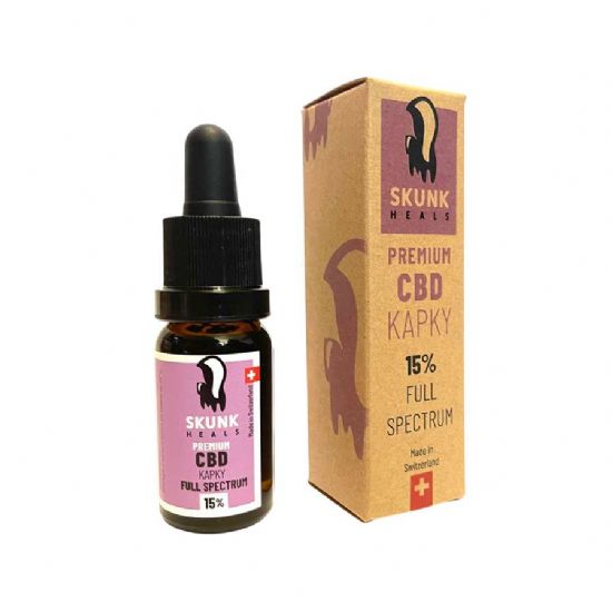 CBD kapky 15% - 100% olej z loupaných konopných semínek
