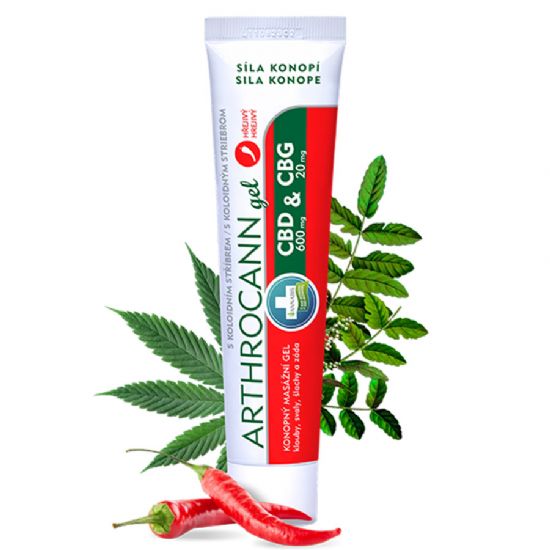 Arthrocann gel hřejivý CBD + CBG nejsilnější konopný gel s kapsaicinem