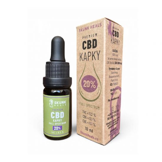 CBD kapky 20%  Full Spectrum – 100% olej ze semen konopí setého