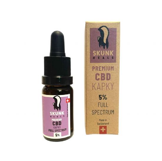 CBD kapky 5% - 100% olej z loupaných konopných semínek