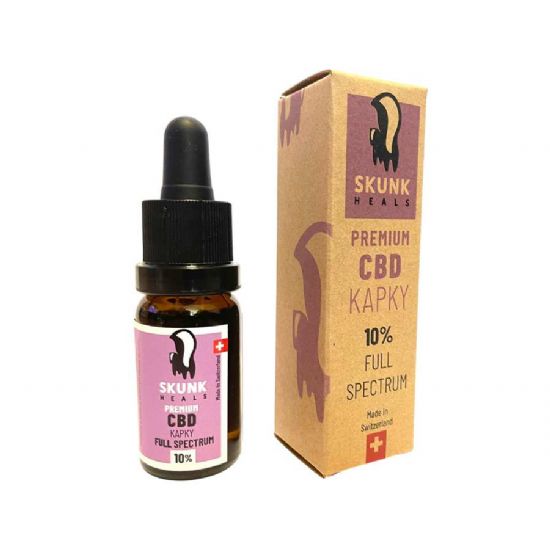 CBD kapky 10% - 100% olej z loupaných konopných semínek