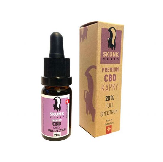CBD kapky 20% - 100% olej z loupaných konopných semínek